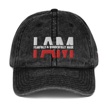 Load image into Gallery viewer, I Am Wonderfully Made Vintage Cotton Twill Cap
