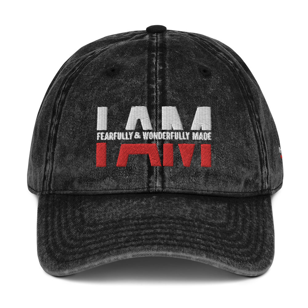 I Am Wonderfully Made Vintage Cotton Twill Cap