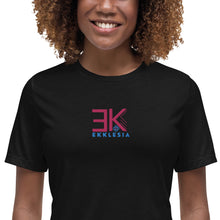 Load image into Gallery viewer, EKKLESIA Women&#39;s Relaxed Black T-Shirt
